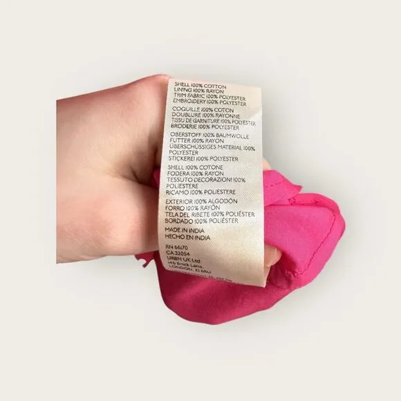 By Anthropologie The Somerset Pink Maxi Dress The Cutwork Edition Size XS Petite - Picture 9 of 9